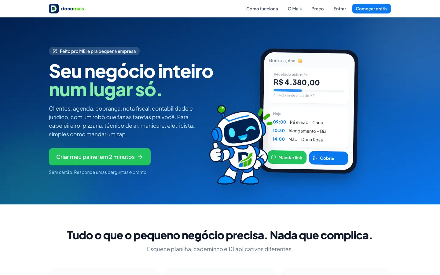 Tela 1 de Donomais